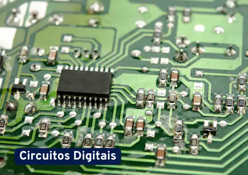 placa mãe de um computador escrito circuitos digitais
