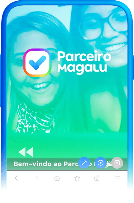 print de celular com parceiro magalu escrito