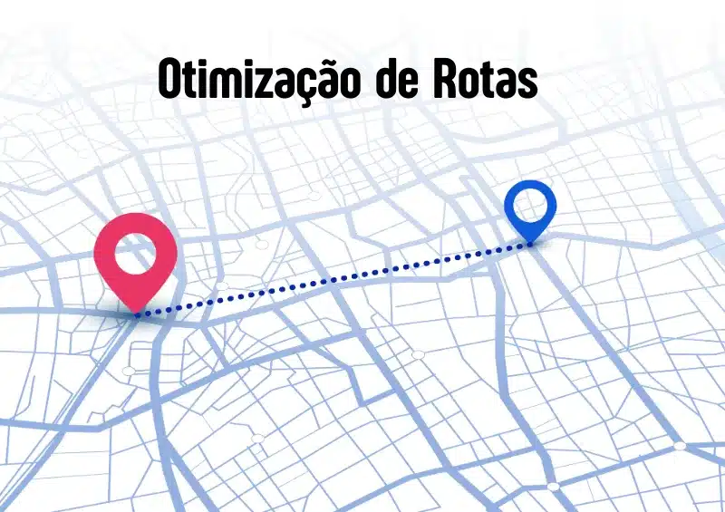 mapa com pontos marcados representando como os algoritmos pode ajudar a otimizar rotas