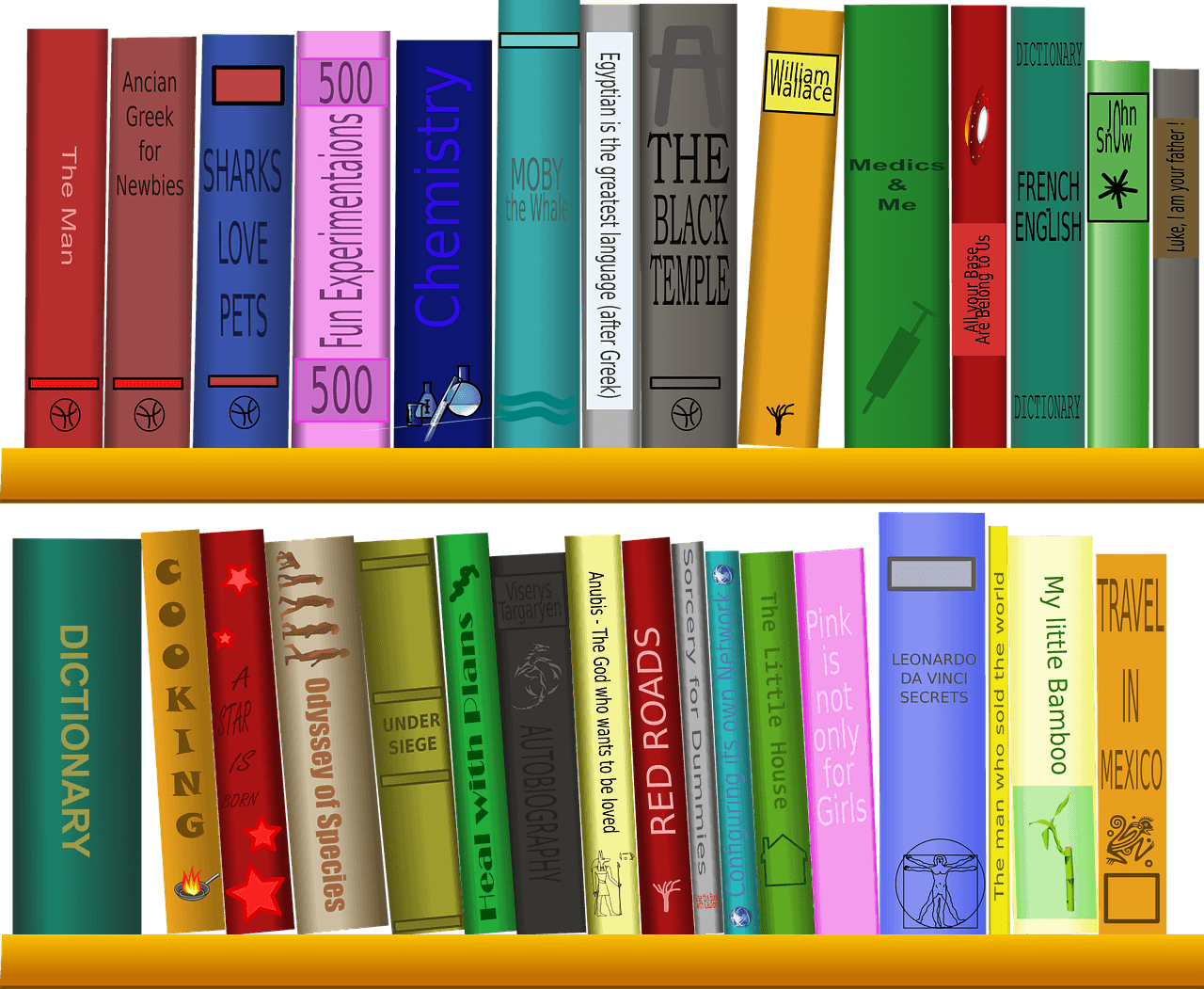 estante de livros