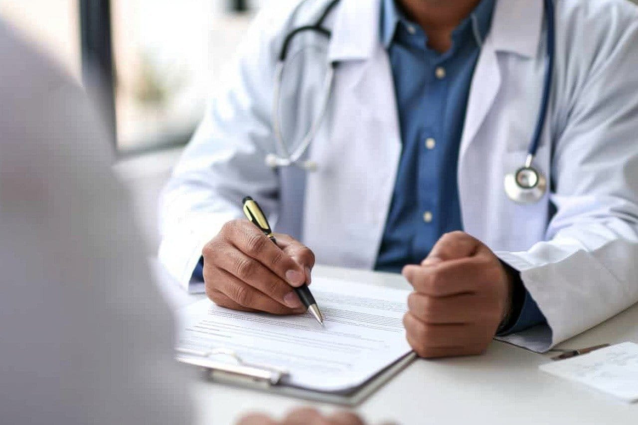 pessoa no médico