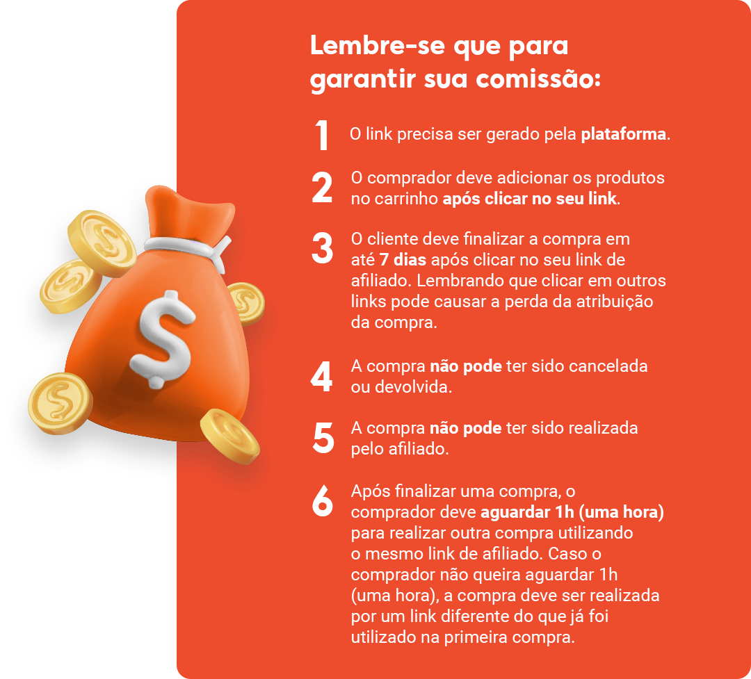 aviso sobre comissões da shopee