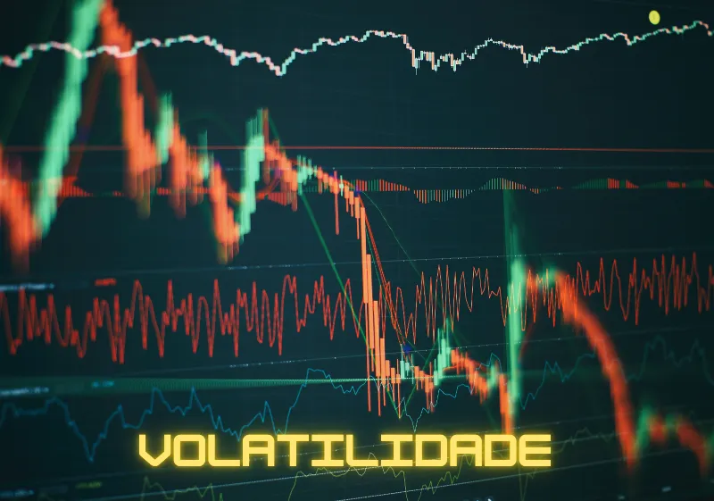 gráficos financeiros oscilando