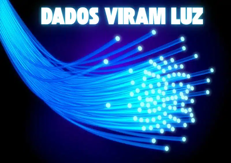 imagem do feixe de luz da fibra óptica