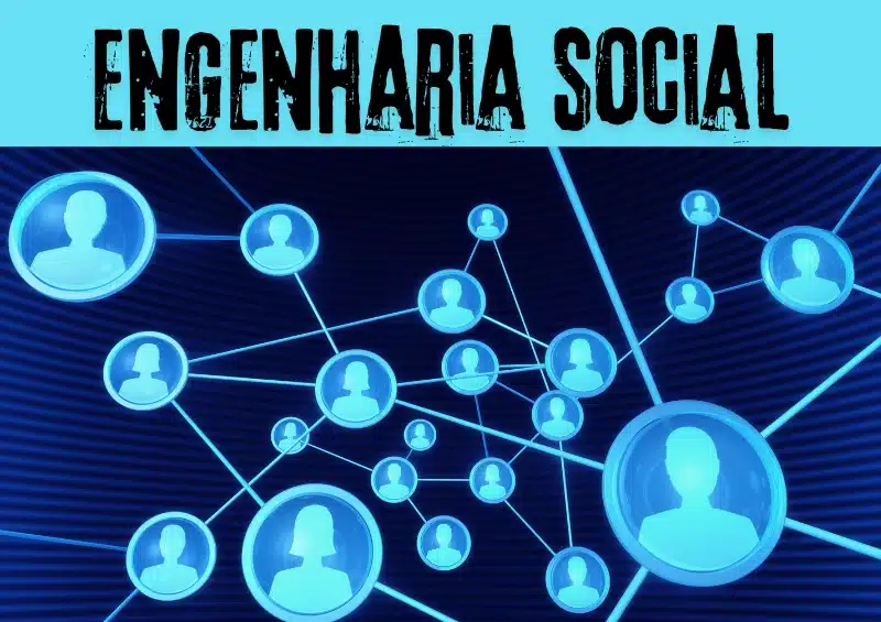 imagem com conexões digitais representando a engenharia social