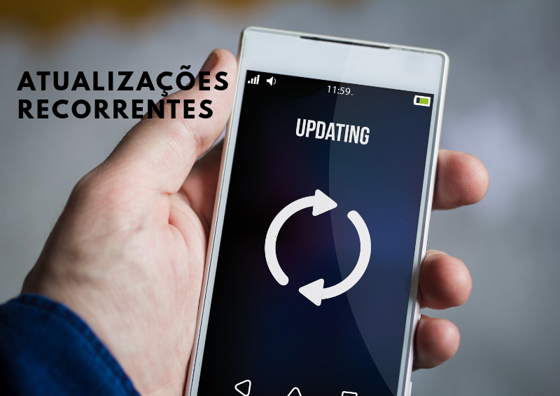 celular com círculo na tela simbolizando atualização
